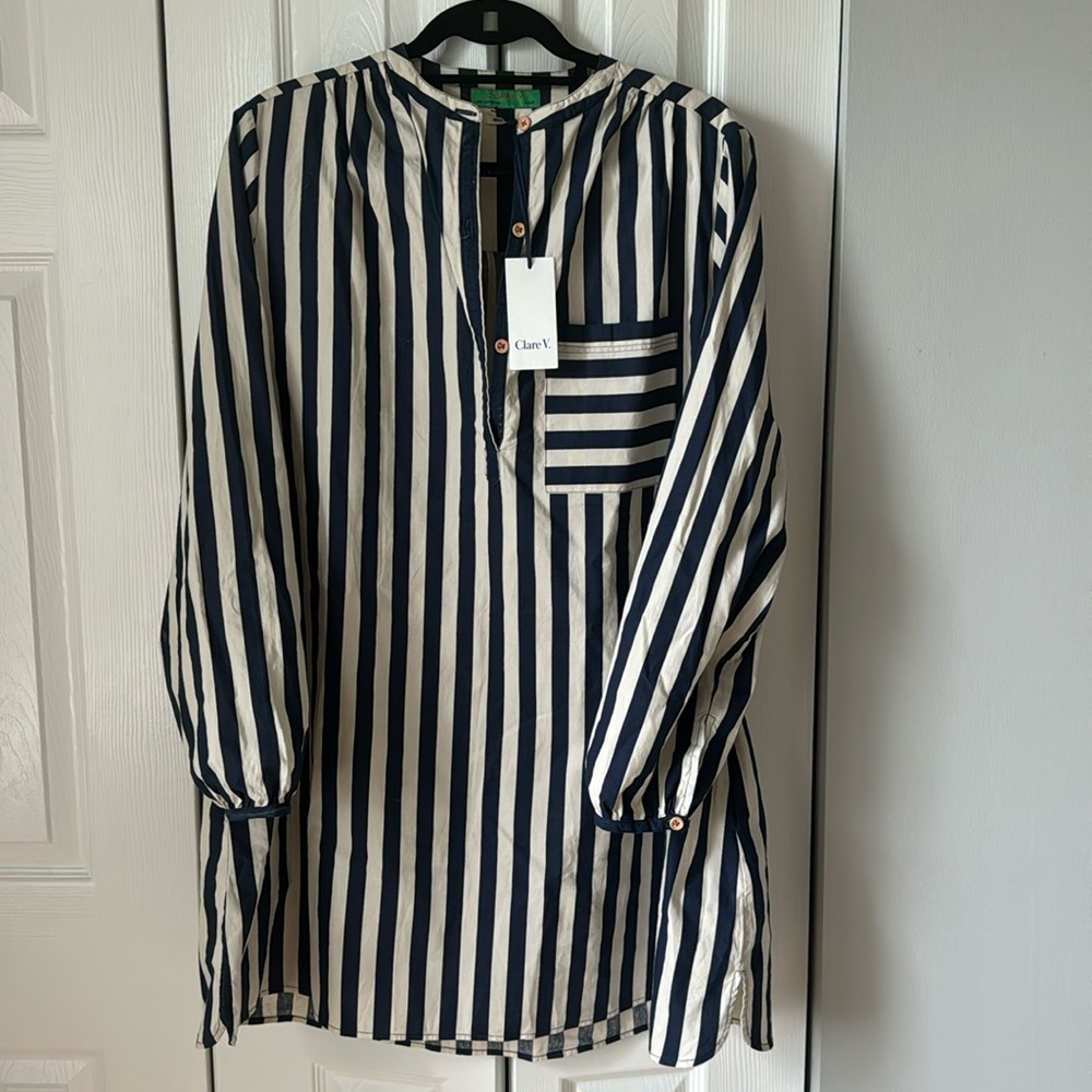 Clare V St. Martin Stripped Dress Size Small